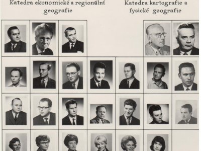 - Composition of the Institute of Geography of Charles University in 1966 (first from right Josef Kunský) source: archive of the Geography Library of the Faculty of Arts of Charles University