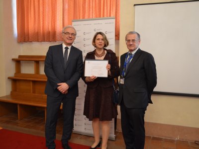 Minister of Culture Ilja Šmíd, Director of the Map Collection Eva Novotná and Dean of the Faculty of Science of Charles University Jiří Zima