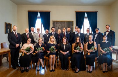 President Petr Pavel presented appointment decrees to the newly appointed professors of Charles University.