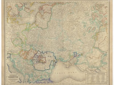 Šafařík, P. J. SLOVANSKÝ ZEMĚVID. Scale 1:4,700,000. V Praze: [P. J. Šafařík], 1842.