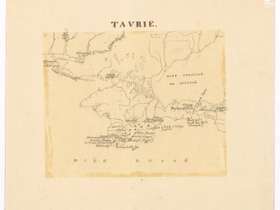 Šafařík, P. J. TAVRIE. Scale 1:2,972,000. [Between 1827 and 1839].