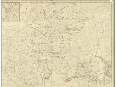Šafařík, P. J. [Střední a východní Evropa: historická mapa Slovanstva]. Scale 1:4,700,000. [Between 1841 and 1842].