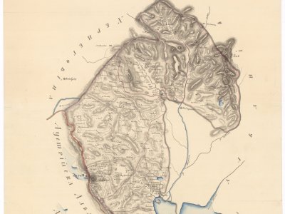 Kovalevskij, J. P. Karta Crne gore. Scale 1:270,000. 1839.