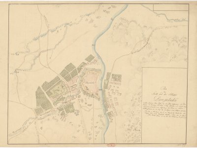 Šafařík, P. J. Plan der Stadt und des Schlosses Banjaluka. Scale 1:3,300. Copy 1827.