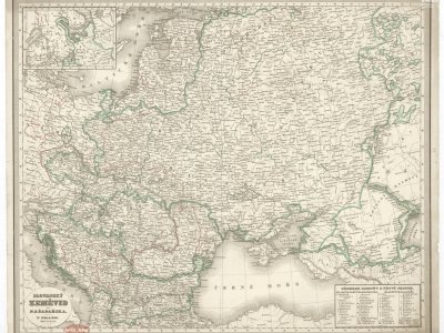 Šafařík, P. J. SLOVANSKÝ ZEMĚVID. Scale 1:4,700,000. V Praze: [P. J. Šafařík], 1842.