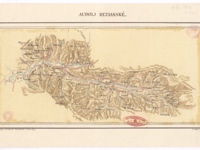 AUDOLJ REZIANSKÉ. Scale 1:88,400. 1841. Author of the title and notes P. J. Šafařík.