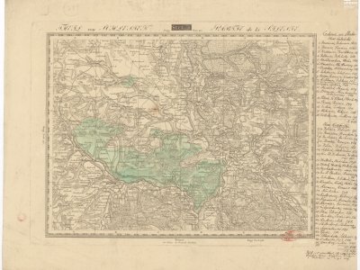 Streit, F. W. THEIL von SCHLESIEN = PARTIE de la SILESIE. Sect. 116. Scale 1:180,000. Weimar: im Verlage des Geograph. Instituts, [between 1807 and 1814]. Author of manuscript edits P. J. Šafařík [late 1830s].