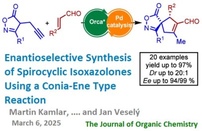 Prof. Vesely's group published a paper in the Journal of Organic Chemistry