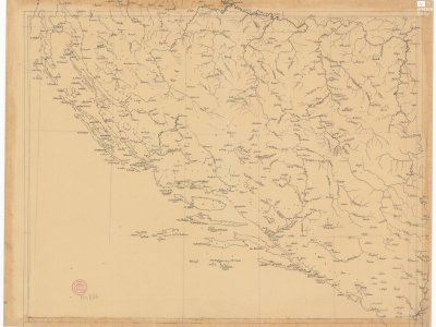 Šafařík, P. J. [Pobřeží Jadranu, povodí Sávy, Driny a Neretvy]. Scale 1:870,000. [Between 1835 and 1840].