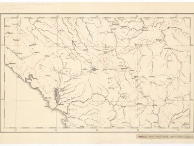Šafařík, P. J. [Černohorci, Srbové a Makedonci]. Scale 1:816,000. [Between 1820 and 1830].