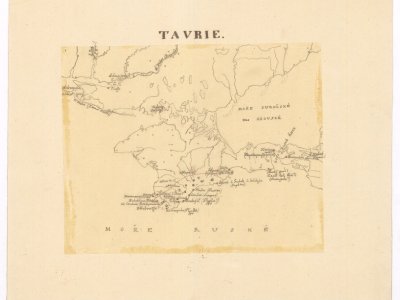 Šafařík, P.  J. TAVRIE. Scale 1:2,972,000. [Between 1827 and 1839]. 