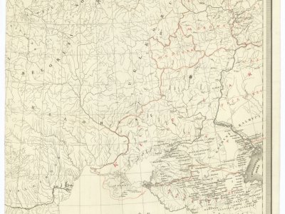 Šafařík, P. J. [Rusko: historická mapa]. Scale 1:4,700,000. [Between 1841 and 1842].