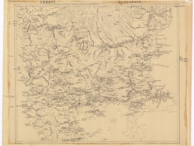 Šafařík, P. J. SRBOVÉ, BULHAROVÉ. Scale 1:2,500,000. [Between 1838 and 1840].