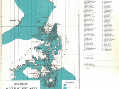 Původní mapa Země Františka Josefa od Julia Payera