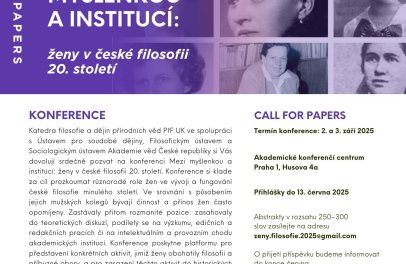 Call for Papers: ženy v české filosofii