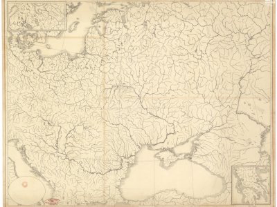 Šafařík, P. J. [Východní Evropa: podklad pro historickou mapu]. Scale 1:4,448,000. [Between 1839 and 1842].
