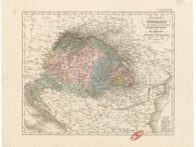 Stieler, A. GALIZIEN, UNGARN mit Slavonien und Croatien, SIEBENBÜRGEN und DALMATIEN, MOLDAU, WALLACHEY. Scale 1:3,700,000. Gotha: Justus Perthes, 1835. Author of manuscript edits P. J. Šafařík [about 1835].
