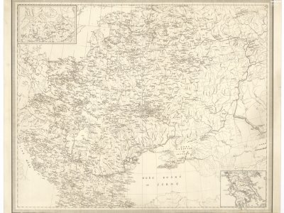Šafařík, P. J. [Střední a východní Evropa: historická mapa, sídelní oblasti Slovanů]. Scale 1:4,700,000. [Between 1842 and 1843].