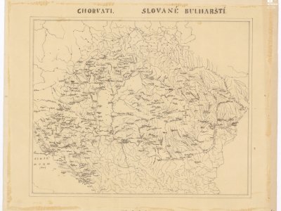 Šafařík, P. J. CHORVATI, SLOVANÉ BULHARŠTÍ. Scale 1:3,700,000. [Between 1838 and 1846].