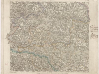 Engelhardt, F. B. [Karte von Preussischen Staate und den angränzenden Ländern, östlich von Berlin]. Scale 1:330,000. Berlin: Simon Schropp und Comp, [between 1819 and 1835]. Author of manuscript edits P. J. Šafařík [between 1840 and 1843].
