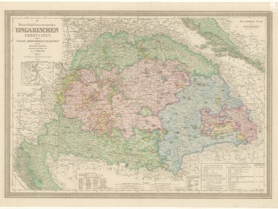  Weiland, K. F. Die Kaiserlich Oesterreichischen UNGARISCHEN ERBSTAATEN: das ist UNGARN, SIEBENBÜRGEN, DALMATIEN und die MILITAIR-GRAENZE. Scale 1:1,522,000. Weimar: im Verlage des Geographischen Instituts, 1848. Author of manuscript edits P. J. Šafařík. 
