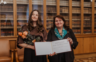 Bc. Lucia Nemčeková z Katedry biochemie získala ocenění rektorky UK